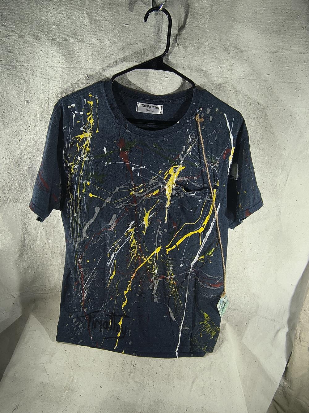 Timothy Designs T125 Men's Navy SS Tee Size M W/Unique Street Wear Design